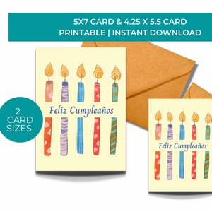 Feliz Cumpleaños | SPANISH Happy Birthday card | Mexican birthday | Printable instant download