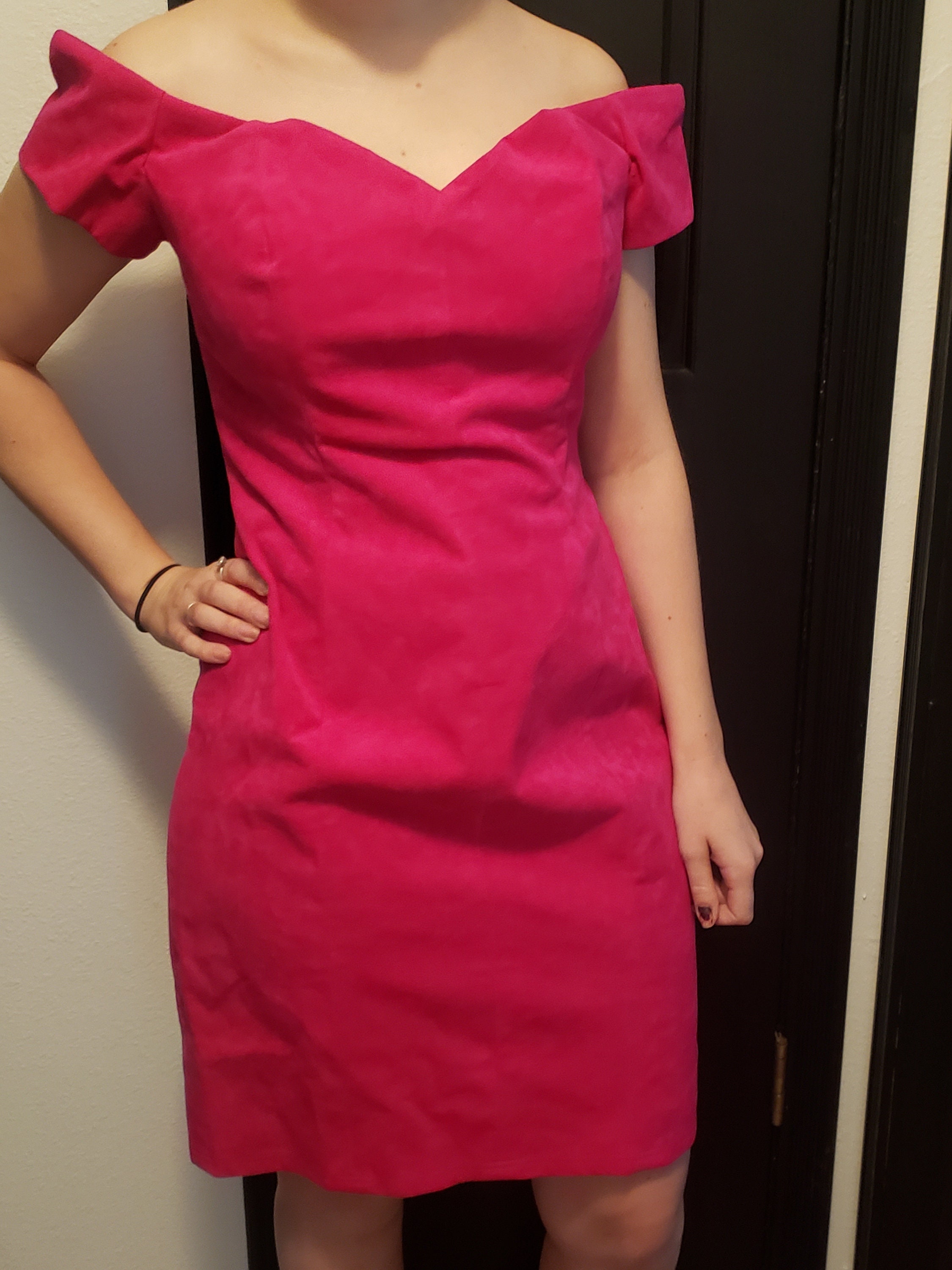 nicole miller off the shoulder dress