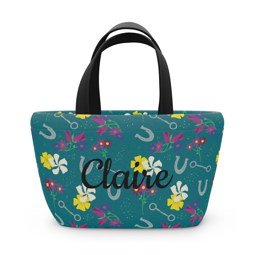Personalized Horse Bag/horse Lunch Bag/horse Lunch Box/floral Etsy