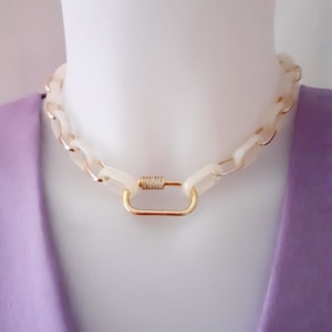 SUMMER necklace/18K gold-plated clasp/acrylic mesh/aluminum/Valentine&#39;s Day gift/Mother&#39;s Day/Birthday/Friendship/Unique model!!!