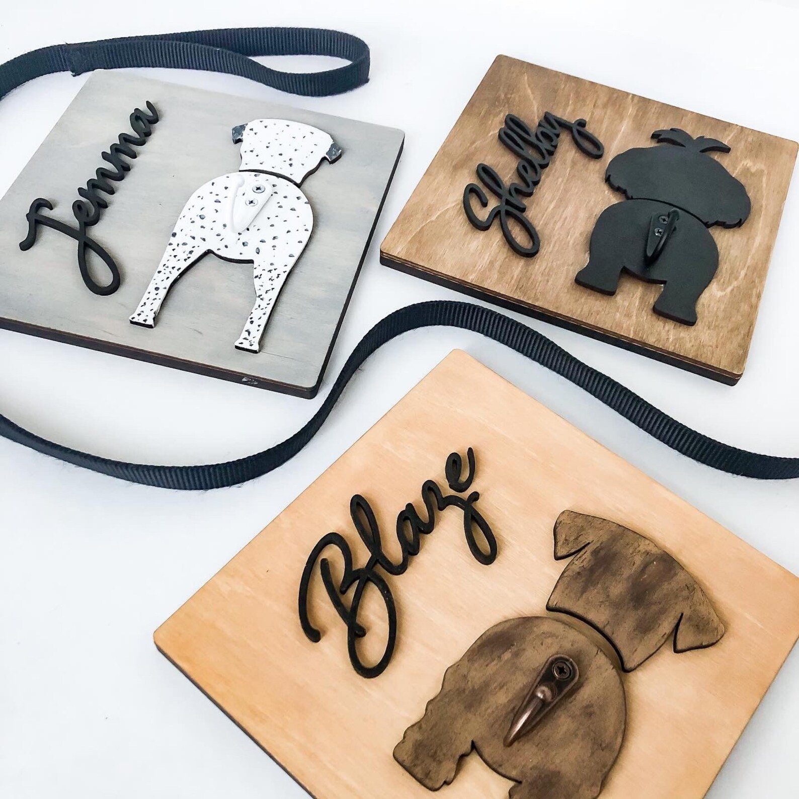 Custom Dog Leash Hook Wood Dog Leash Sign Holder Choose Etsy