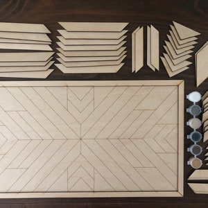 DIY Kit, DIY Craft Kit, Wooden Barn Quilt Kit, DIY Paint Kit, Craft Kit for Adults, Gift for Her