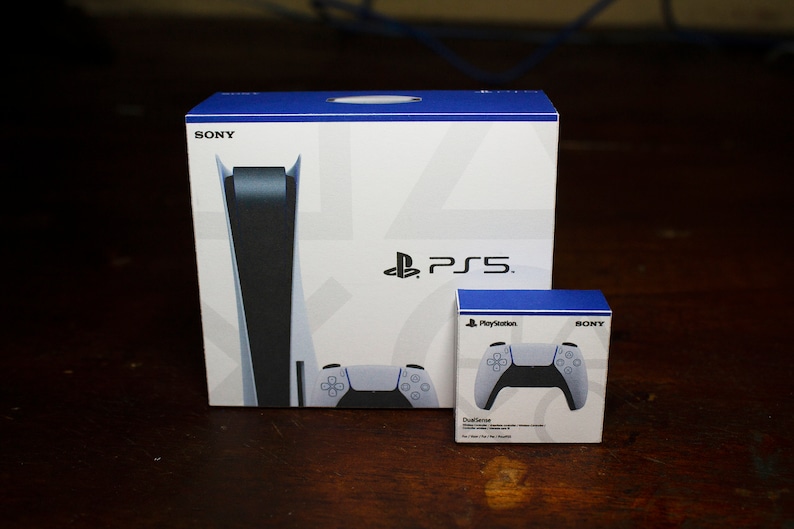 Mini Playstation 5 & Dual Sense Boxes Template Works on Etsy