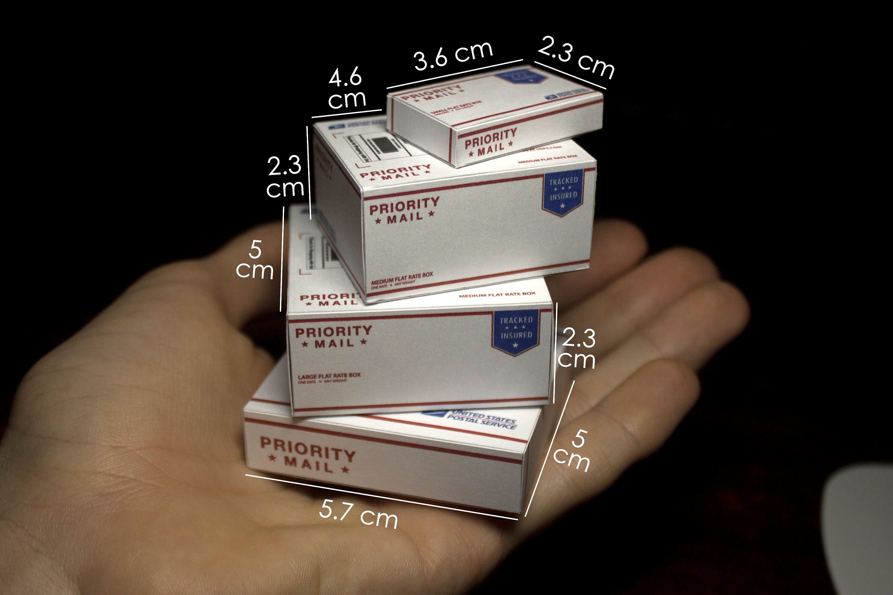 Mini USPS Priority Mail Boxes Works on Cricut Etsy