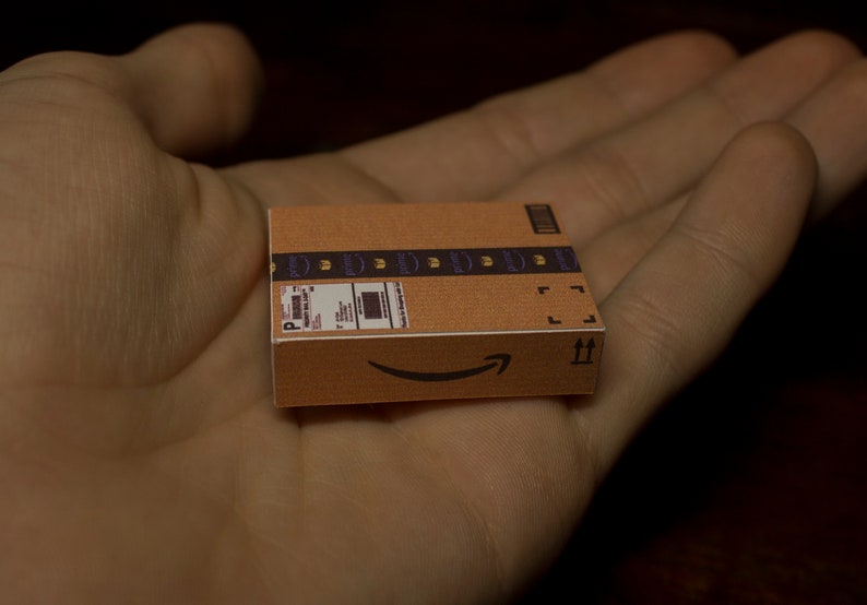Printable Miniature Amazon Packages Paper Template 16 Scale Etsy