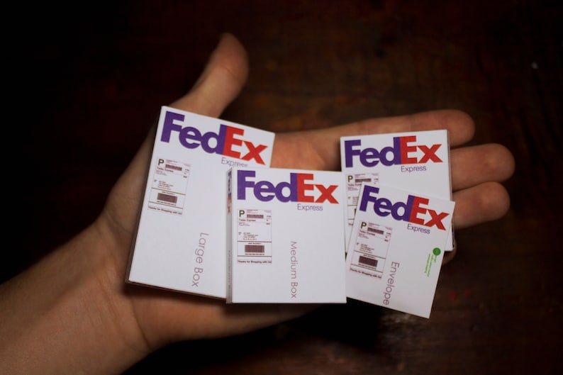 Mini FedEx Boxes Template Works on Cricut Etsy