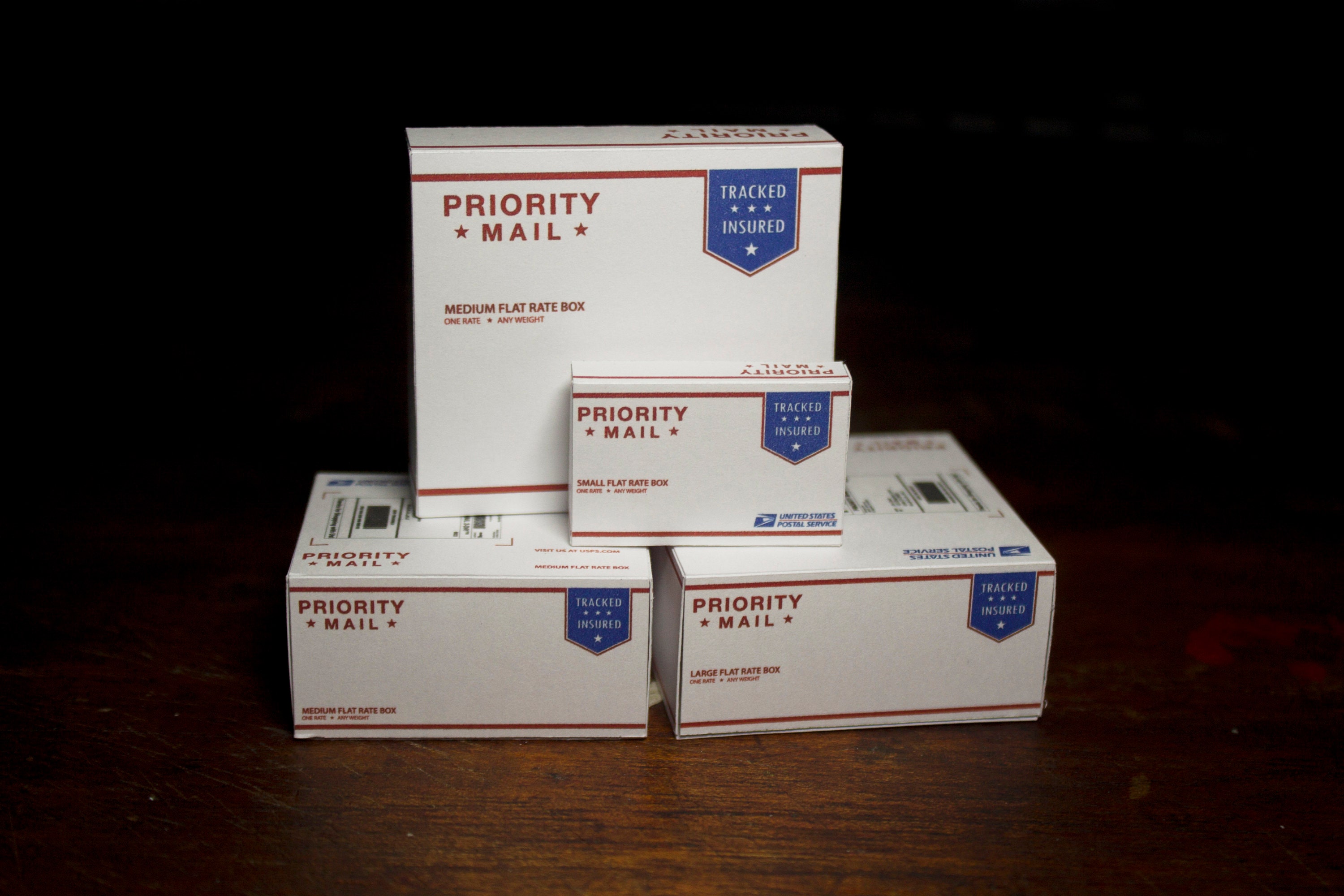 Mini USPS Priority Mail Boxes Works on Cricut Etsy
