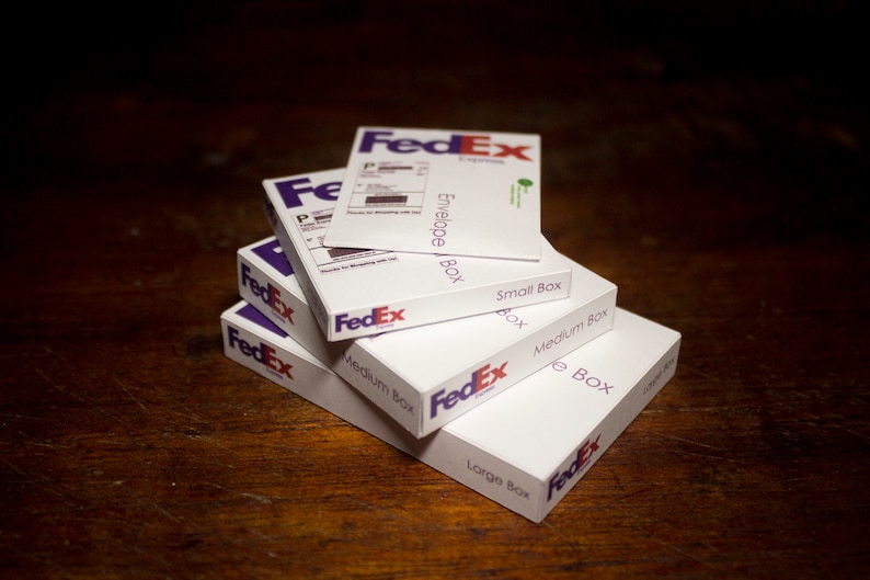Mini FedEx Boxes Template Works on Cricut Etsy