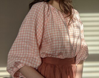 linen peasant blouse