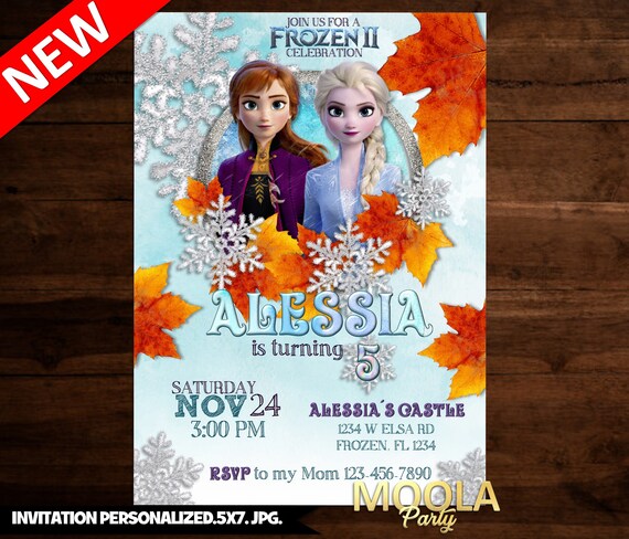 Frozen 2 Invitation Frozen 2 Birthday Invitationsfrozen 2 Etsy