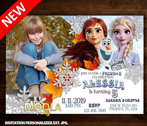 Frozen 2 Invitation Frozen 2 Birthday Invitationsfrozen 2 Etsy