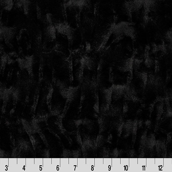 Luxe Cuddle® Luna Black by Shannon Fabrics 12mm Pile