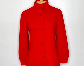 Vintage 70s-80s Red Givenchy Nouvelle Boutique Coat Dress