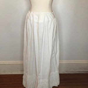 Antique adjustable white petticoat