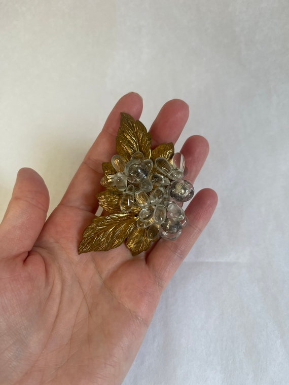 French Vintage Glass Brooch - image 3