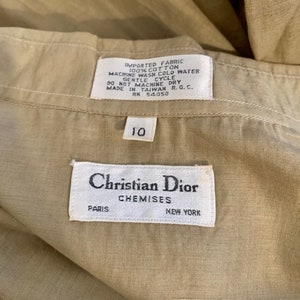 Christian Dior Tan Button-up Blouse
