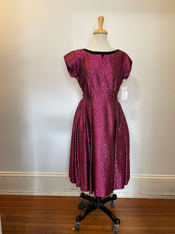 Vintage 1950 Magenta Dress