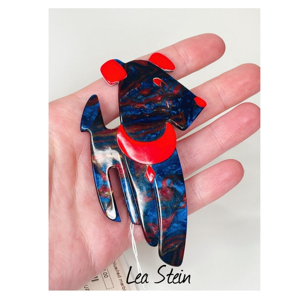 70s Lea Stein Dog Brooch