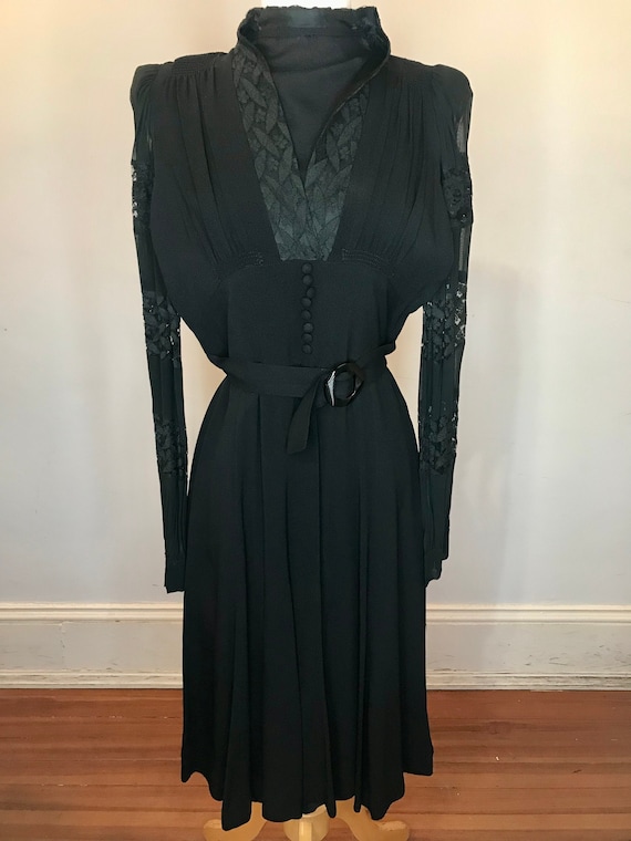 1940-50s black dress