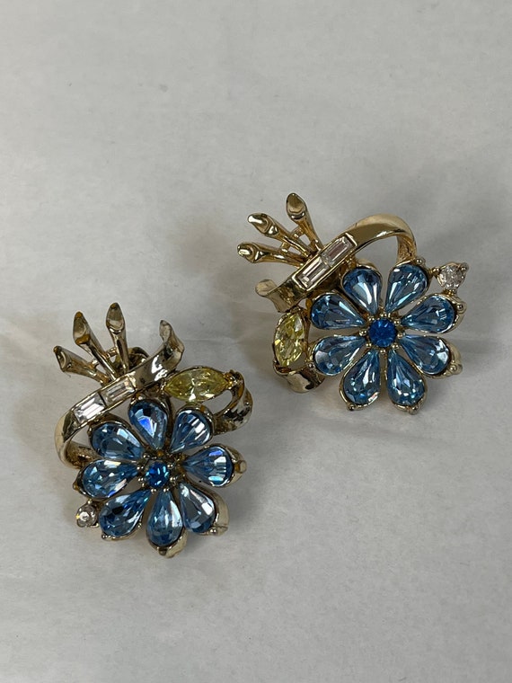 Vintage Coro Pale Blue Earrings