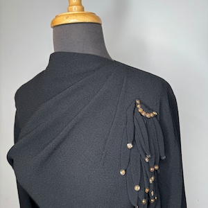 Vintage 1940s Black Dress