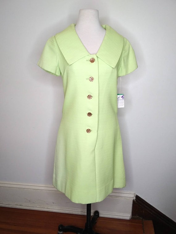 1950s Lime Green Coat Dress