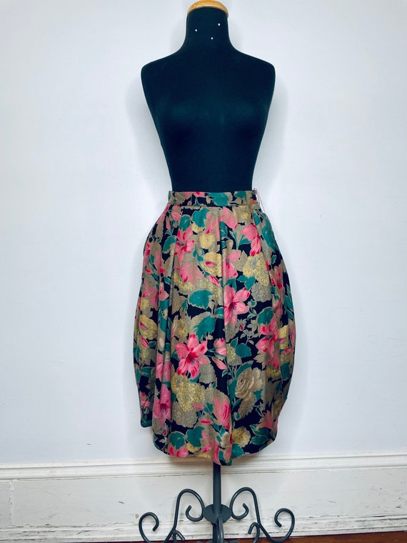 Giorgio Armani 1980s Floral Skirt