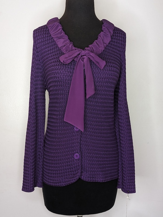 Christian Dior Silk Purple Cardigan - image 2