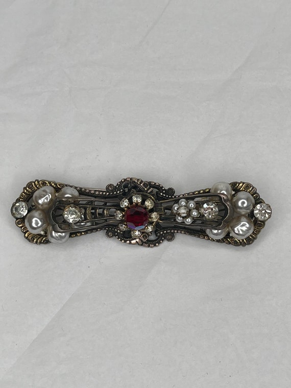 Hattie Carnegie pearl brooch - image 7