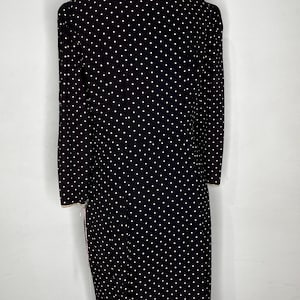 Black + White 1950s Polka Dot Dress