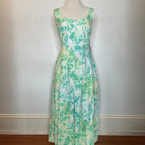 Vintage White label Lilly Pulitzer Green Cotton Dress