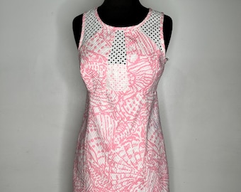 Lilly Pulitzer pink and white pattern dress