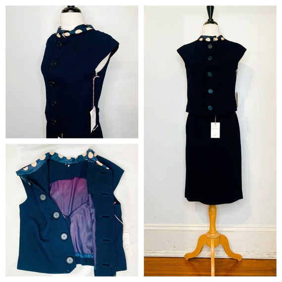 1950s 3pc navy set - image 1