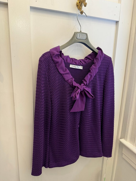 Christian Dior Silk Purple Cardigan - image 6