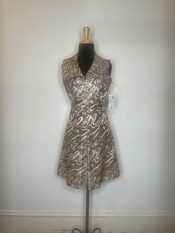 1960s Bronze Brocade Dress - Etsy