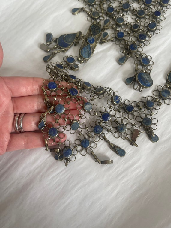 Lapis gypsy belly dance belt Handmade Bohemian Lapis Stone Belly Dance Belt – Vintarust main image 2