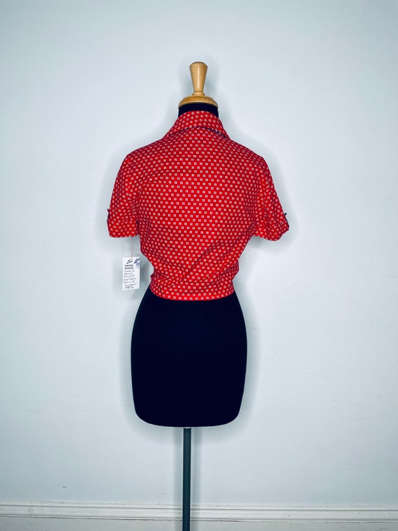 Danali II Red & Blue Tie-Up Blouse - image 8