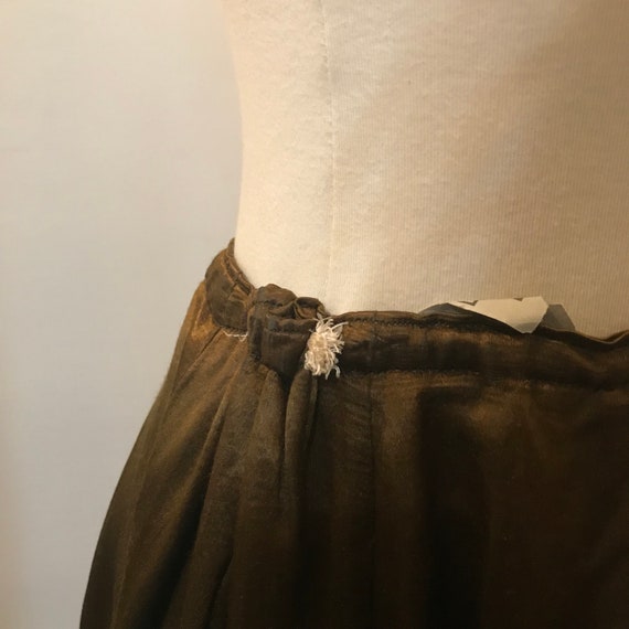 1910-20s metallic brown long skirt - image 8