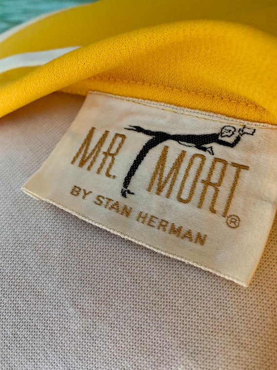 Mr. Mort 1960s 2pc Yellow Polyester Wrap and Hot … - image 7
