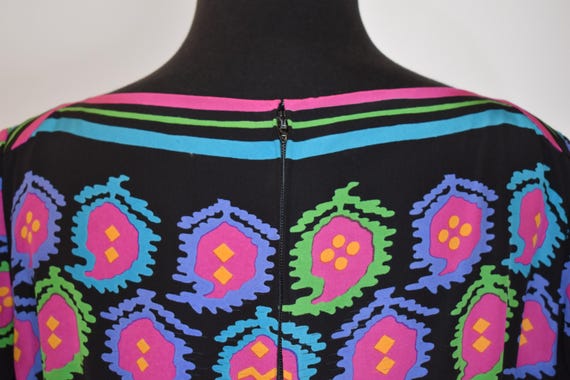 Black Abstract Patterned 1960s Pauline Tregere Si… - image 9