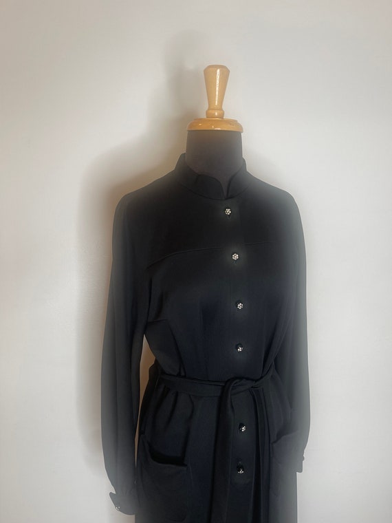 R&K Knit Black Dress 1950's