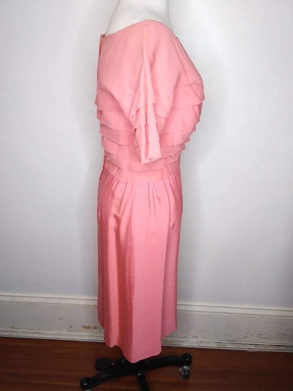 1950s-1960s Miss Elliette Pink Dress Cropped Jack… - image 6