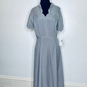 1940-50s Black & White Checkered Dress