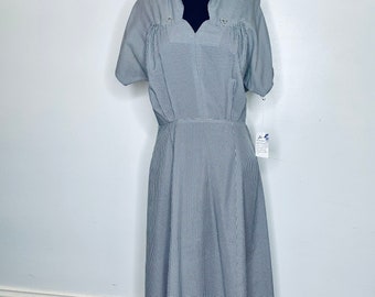 1940-50s Black & White Checkered Dress