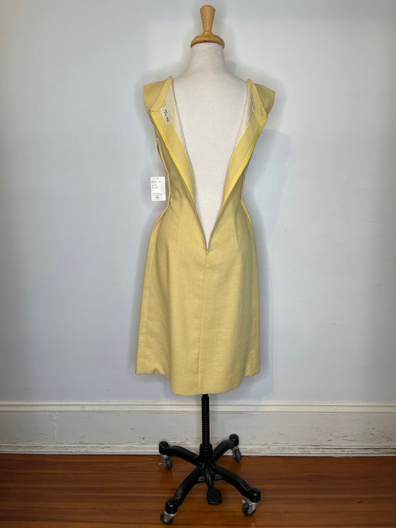 Vintage 1980s Mary Lane London Yellow Dress with … - image 9