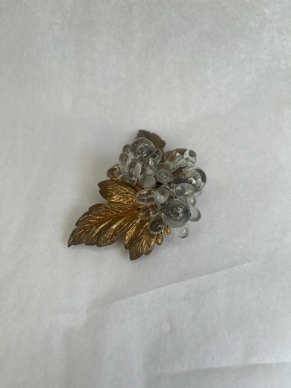 French Vintage Glass Brooch