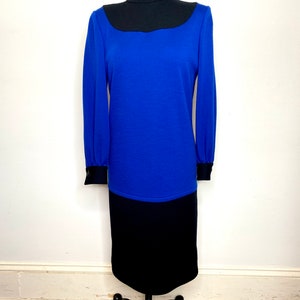 Vintage 1980s, GIVENCHY* Blue Wool Dress, S, Winter Dress