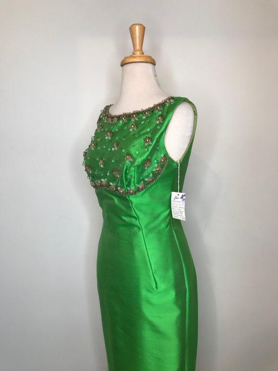 1960’s Green Raw Silk 2pc Set - image 5