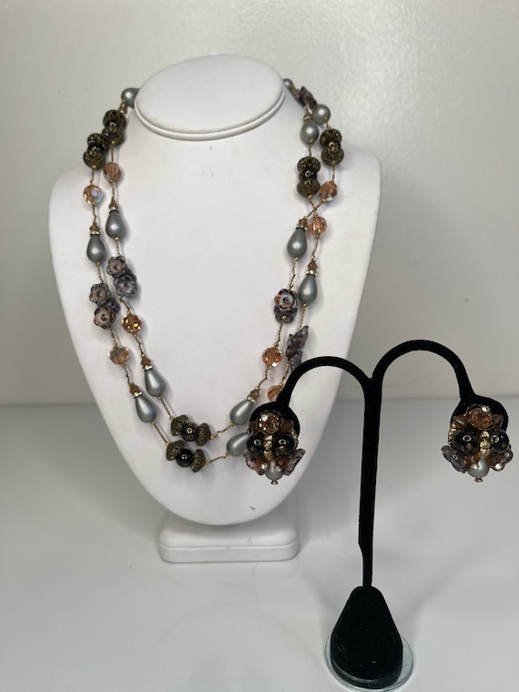 1940s Schiaparelli Beaded 3pc Set - image 1