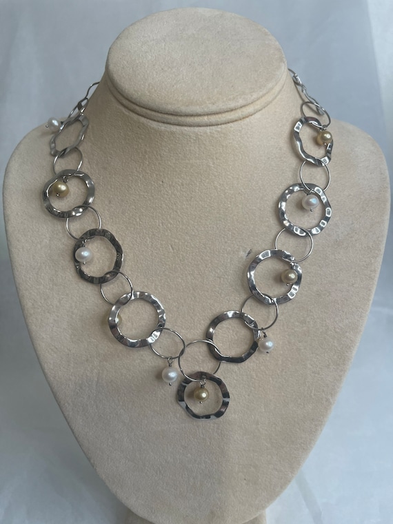Vintage  Pearl Sterling Necklace